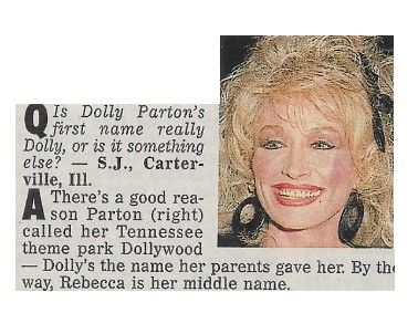 Parton, Dolly / Dolly&#39;s First Name / 1993