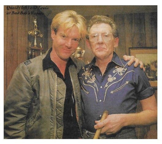 Lewis, Jerry Lee / With Dennis Quaid at Bad Bob&#39;s Vapors / 1988