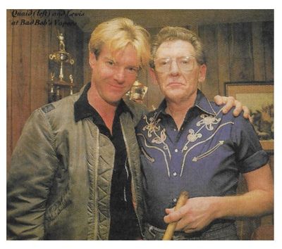 Lewis, Jerry Lee / With Dennis Quaid at Bad Bob&#39;s Vapors / 1988
