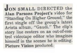 Parsons, Alan (Project) / Standing On Higher Ground--Jon Small Director / 1987