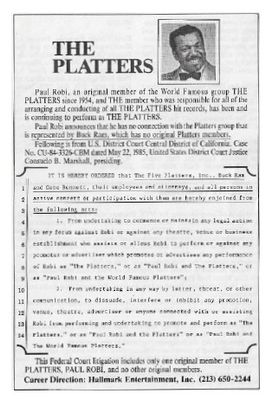 Platters, The / Paul Robi:  An Original Member / 1986