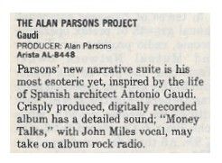 Parsons, Alan (Project) / Gaudi / 1987