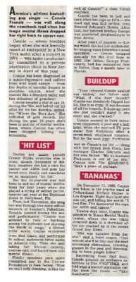 Francis, Connie / Tragic Mental Illness / 1990