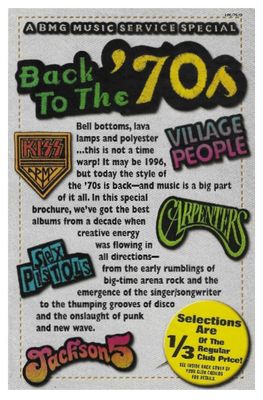 BMG Music Service / Back to the &#39;70s / 1995