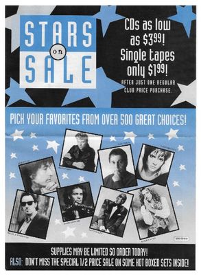 Columbia Record + Tape Club / Stars On Sale / 1993
