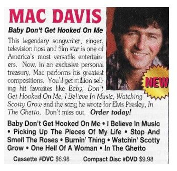 Davis, Mac / Baby Don&#39;t Get Hooked On Me