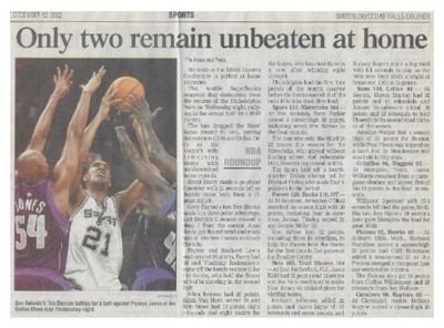 Duncan, Tim / Only Two Remain Unbeaten at Home / 2002