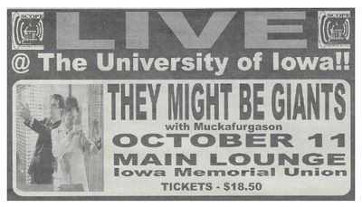 They Might Be Giants / University of Iowa / 2001
