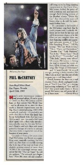 McCartney, Paul / Sam Boyd Silver Bowl / 1993