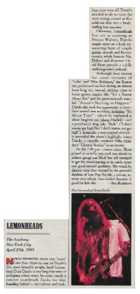 Lemonheads / New York City--The Academy / 1993