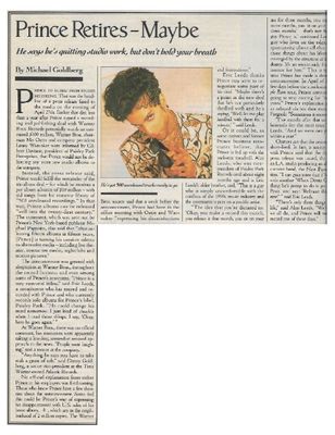 Prince / Prince Retires--Maybe / 1993