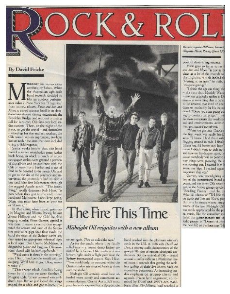 Midnight Oil / The Fire This Time / 1993