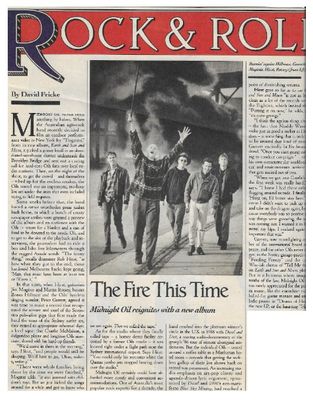 Midnight Oil / The Fire This Time / 1993