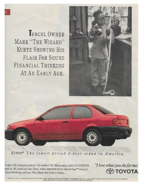 Toyota / Tercel--The Lowest Priced 2-Door Sedan in America / 1993