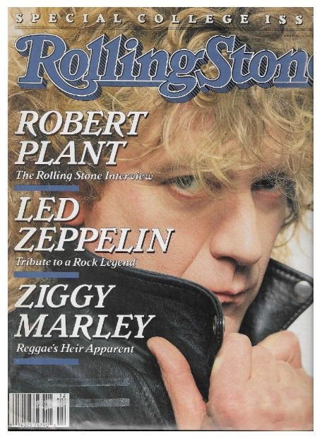 Plant, Robert / Rolling Stone Cover Photo / 1988