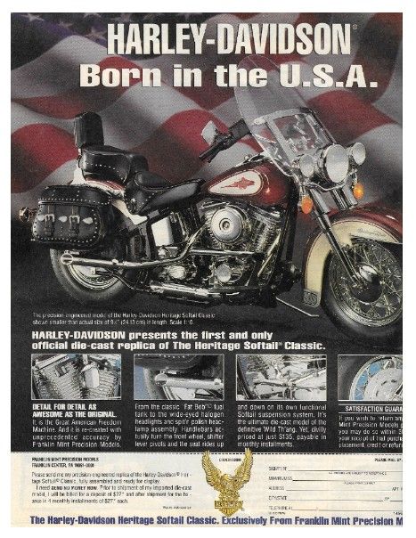 Harley-Davidson / Born in the U.S.A.--Franklin Mint / 1993