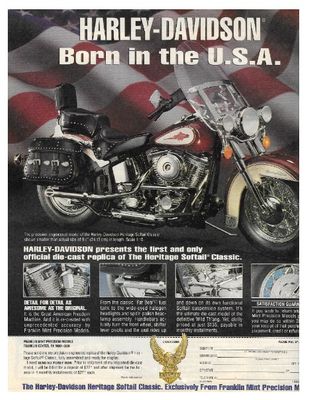 Harley-Davidson / Born in the U.S.A.--Franklin Mint / 1993