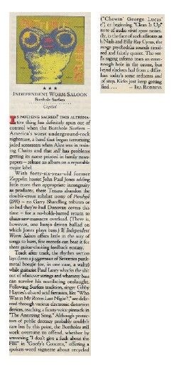 Butthole Surfers / Independent Worm Saloon / 1993