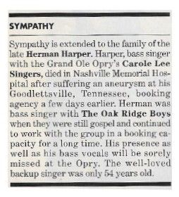 Oak Ridge Boys / Herman Harper: Sympathy / 1993