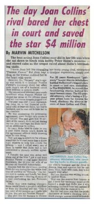 Collins, Joan / The Day Joan Collins' Rival Bared Her Chest / 1993