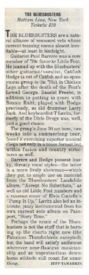 Bluesbusters, The / Bottom Line / 1986