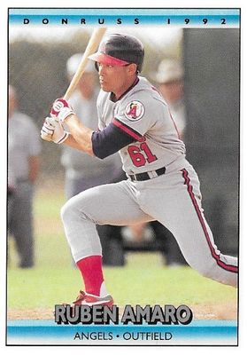 Amaro, Ruben / 1992 California Angels / Donruss #733