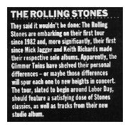 Rolling Stones, The / Tour Story / 1989
