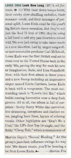 Loose Ends / Look How Long / 1991