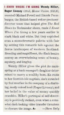 Hiller, Wendy / I Know Where I'm Going / 1991