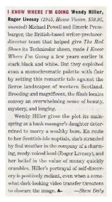 Hiller, Wendy / I Know Where I'm Going / 1991