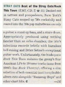 Stray Cats / Best of the Stray Cats--Rock This Town / 1991