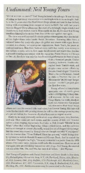 Young, Neil / Undimmed: Neil Young Tours / 1991