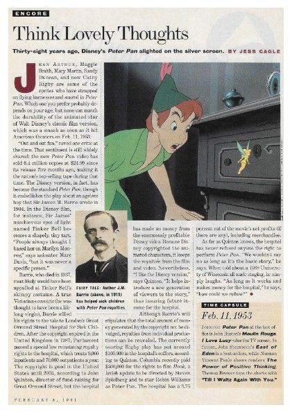 Barrie, J.M. / Think Lovely Thoughts / 1991