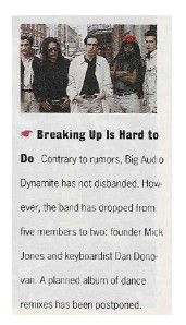 Big Audio Dynamite / Breaking Up is Hard to Do / 1990