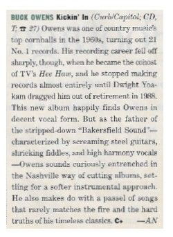 Owens, Buck / Kickin' In / 1991