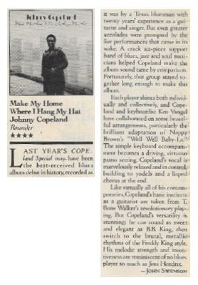 Copeland, Johnny / Make My Home Where I Hang My Hat / 1982