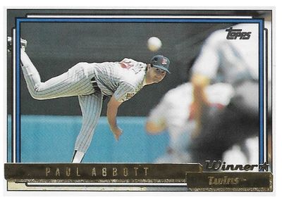 Abbott, Paul / 1992 Minnesota Twins / Topps #781