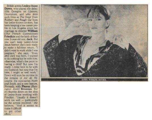 Down, Lesley-Anne / Working Mother / 1985