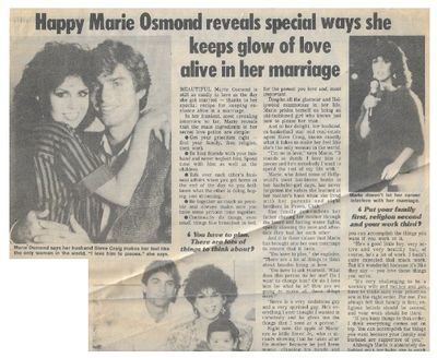 Osmond, Marie / Happy Marie Osmond Reveals Special Ways / 1994