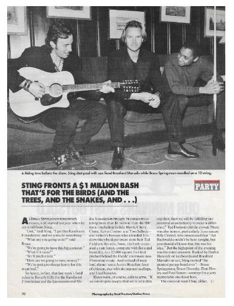 Sting / Sting Fronts a $1 Million Bash / 1991