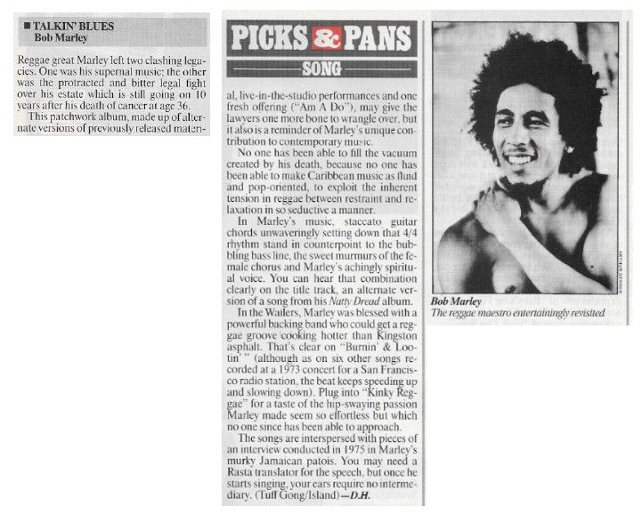 Marley, Bob / Talkin' Blues / 1991