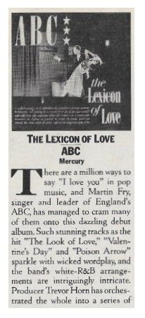 ABC / The Lexicon of Love / 1982