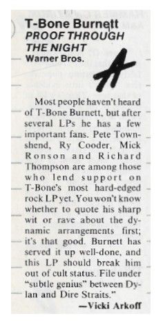 Burnett, T-Bone / Proof Through the Night / 1983