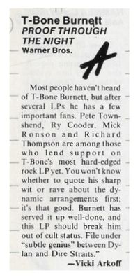 Burnett, T-Bone / Proof Through the Night / 1983