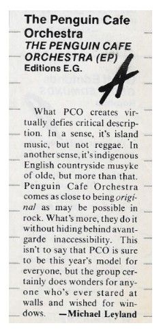 Penguin Cafe Orchestra / The Penguin Cafe Orchestra / 1983