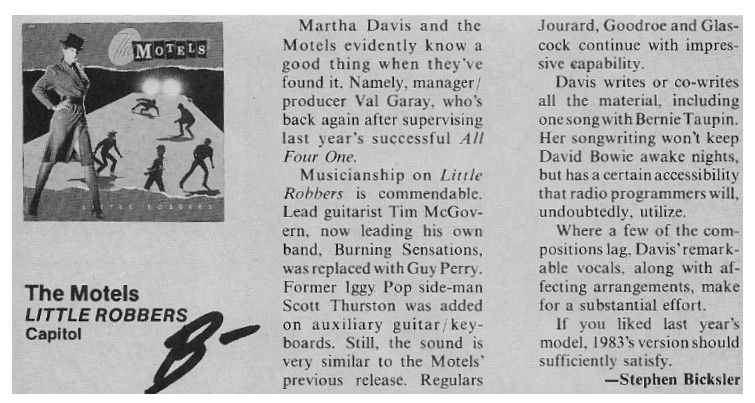 Motels, The / Little Robbers / 1983