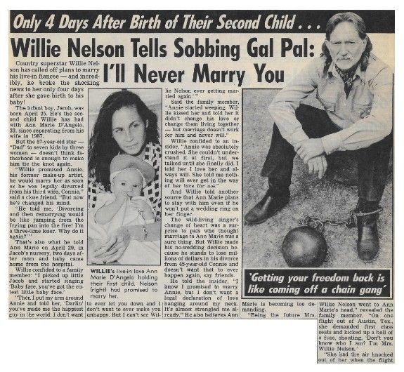 Nelson, Willie / I'll Never Marry You / 1990