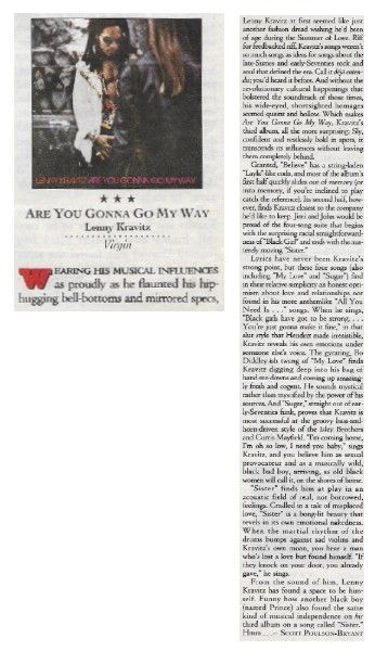 Kravitz, Lenny / Are You Gonna Go My Way / 1993