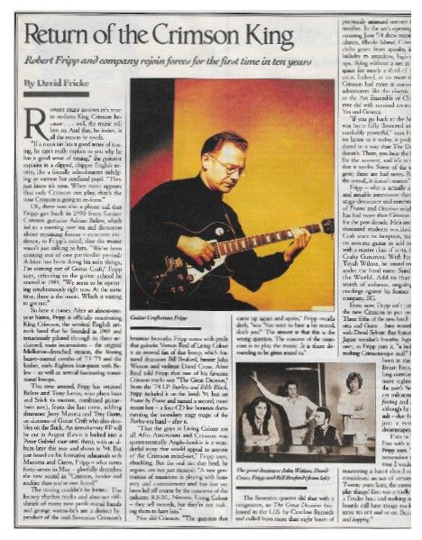 Fripp, Robert / Return of the Crimson King / 1993
