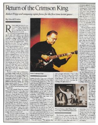 Fripp, Robert / Return of the Crimson King / 1993